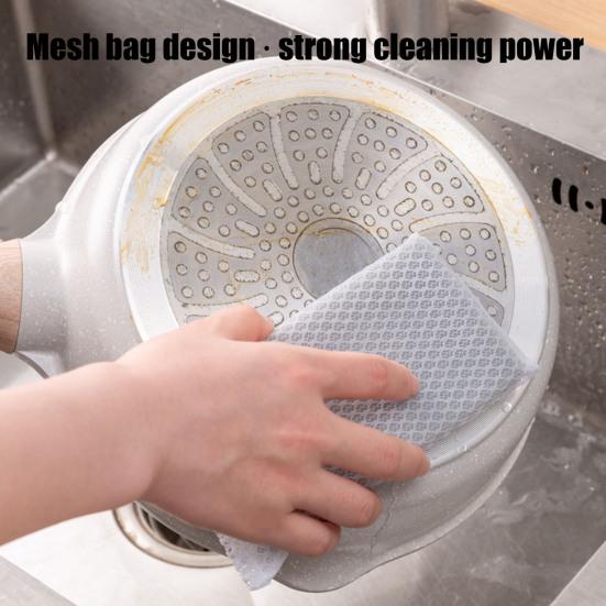 5/10Pcs Cleaning Sponge Unique Mesh Surface Strong Decontamination Lightweight Dishwashing Sponge