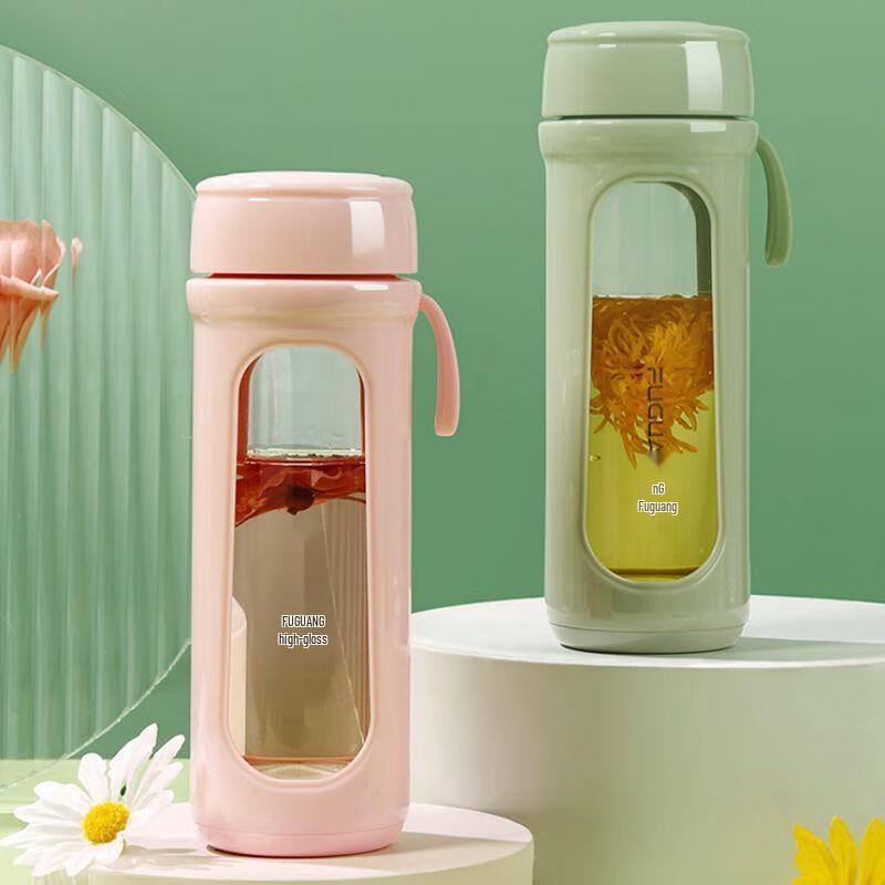 Fuguang Double Wall Borosilicate Glass Water Bottle