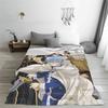 Sousou No Frieren Blankets Soft Warm Flannel Throw Blanket Bedspread for Bed Living Room Picnic Travel Home Sofa