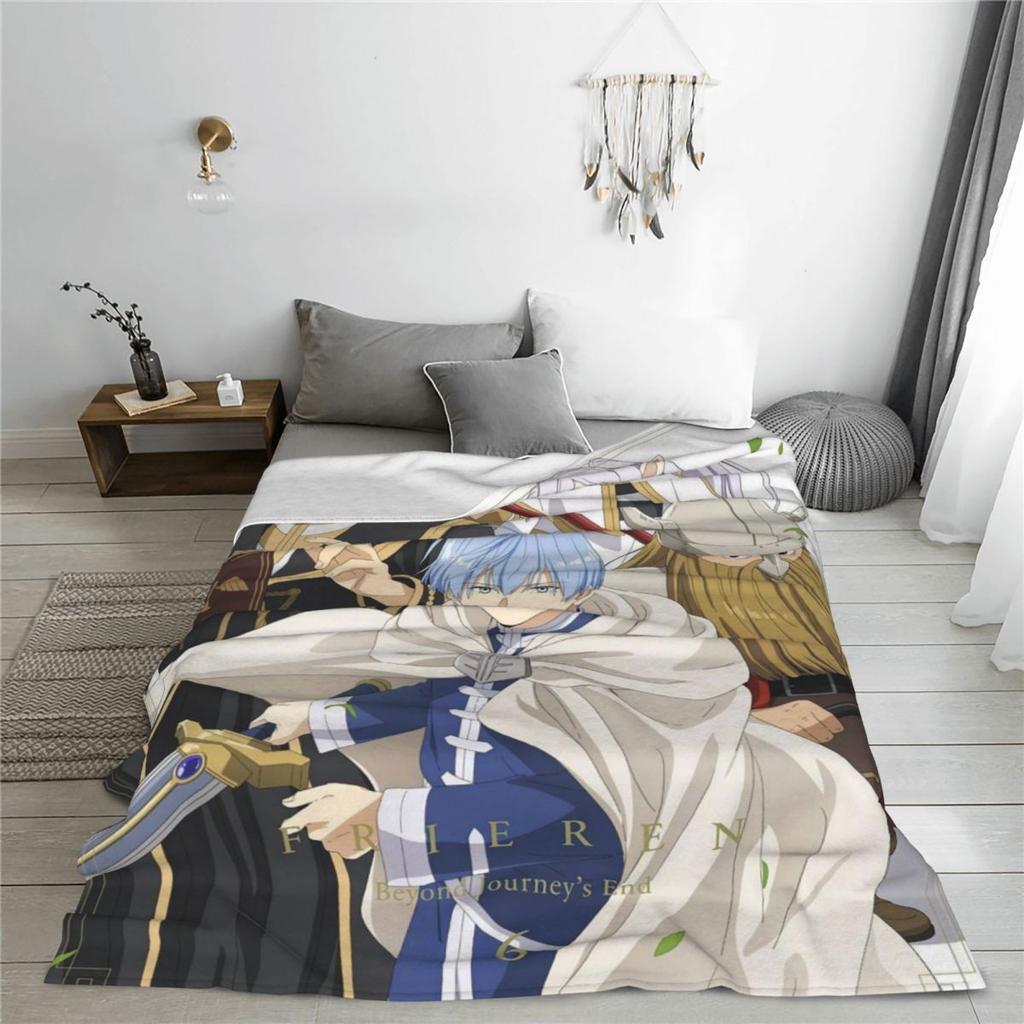 Sousou No Frieren Blankets Soft Warm Flannel Throw Blanket Bedspread for Bed Living Room Picnic Travel Home Sofa