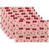 Vintage Magnolia Placemats Set of 6,Waterproof Heat Resistant Dining Table Plate Mat for Home Kitchen Dining Table 12x18Inch