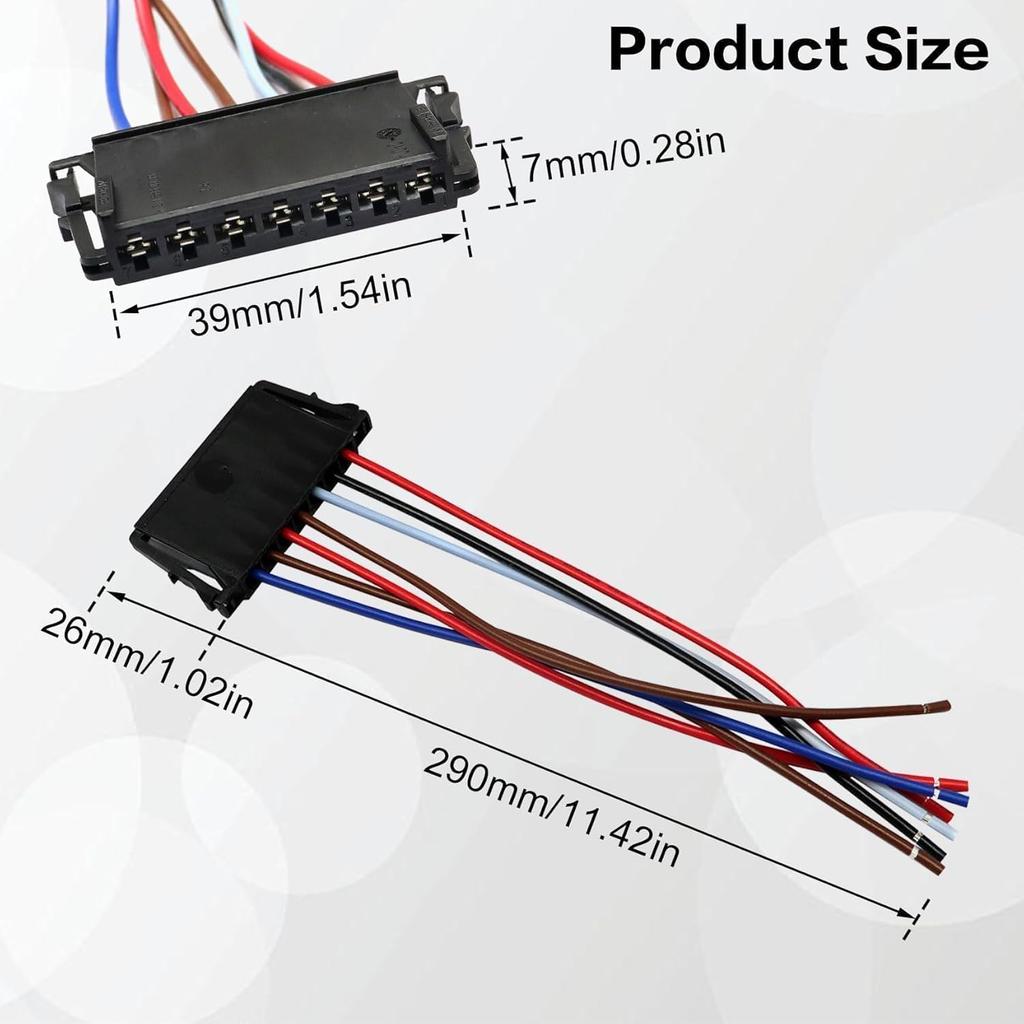 7Pin Rear Harness Clip Tail Light A2115450328 2115450328 Compatible with Mercedes W204 C180 C200 C230 C25 C300 C230 C63 Wire Plug Harness Pigtail