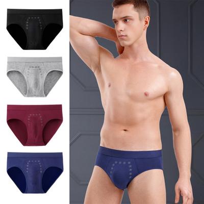 Calzoncillos para hombre Diseño elástico de cintura media Color sólido Calzoncillos U-Convexos Altos