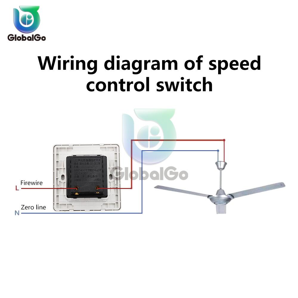 86 Tipi Tavan Vantilatörü Ayarı Kademesiz Hız Kontrol Cihazı Duvar Anahtarı AC 220V 10A 15-300W Dimmer için