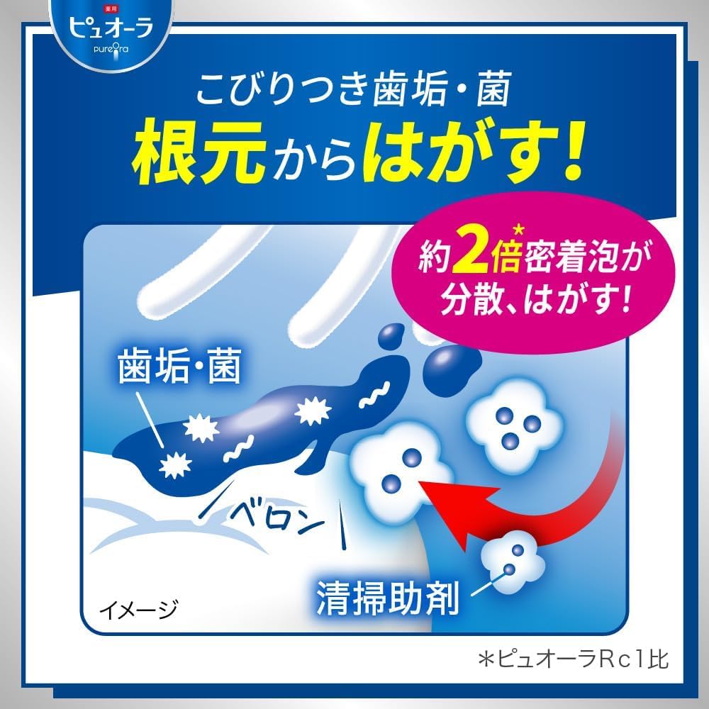[20% Increased Volume] Medicated Pureora Toothpaste Strong Mint 138g 3-Pack [Quasi-drug] Prevents Periodontal Disease, Cavities, and Bad Breath.