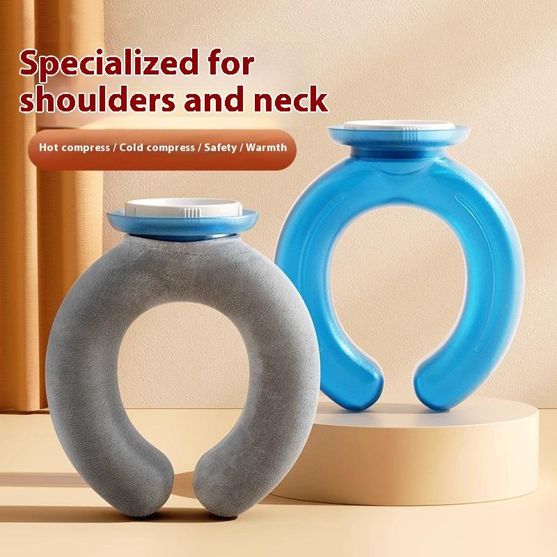 2025 Water-filled U-type Neck Warmer Neck-hanging Explosion-proof Hand Warmer Neck Hot Compress Hot Water Bottle Bag