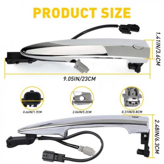 Front Left (Driver) Side Door Handle For Nissan 2013-2018 Sentra S, SL, SR, SV