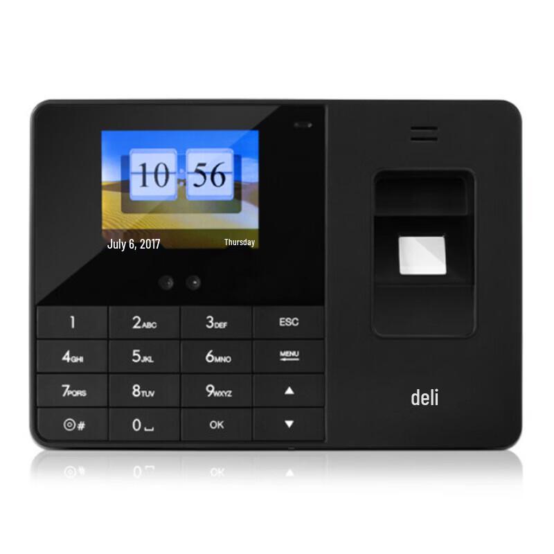 

Deli Dual-Camera Face & Fingerprint Time Attendance Machine CN plug (adapter included)