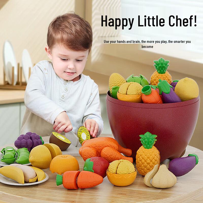 Montessori Play Food & Fruit Cutting Set