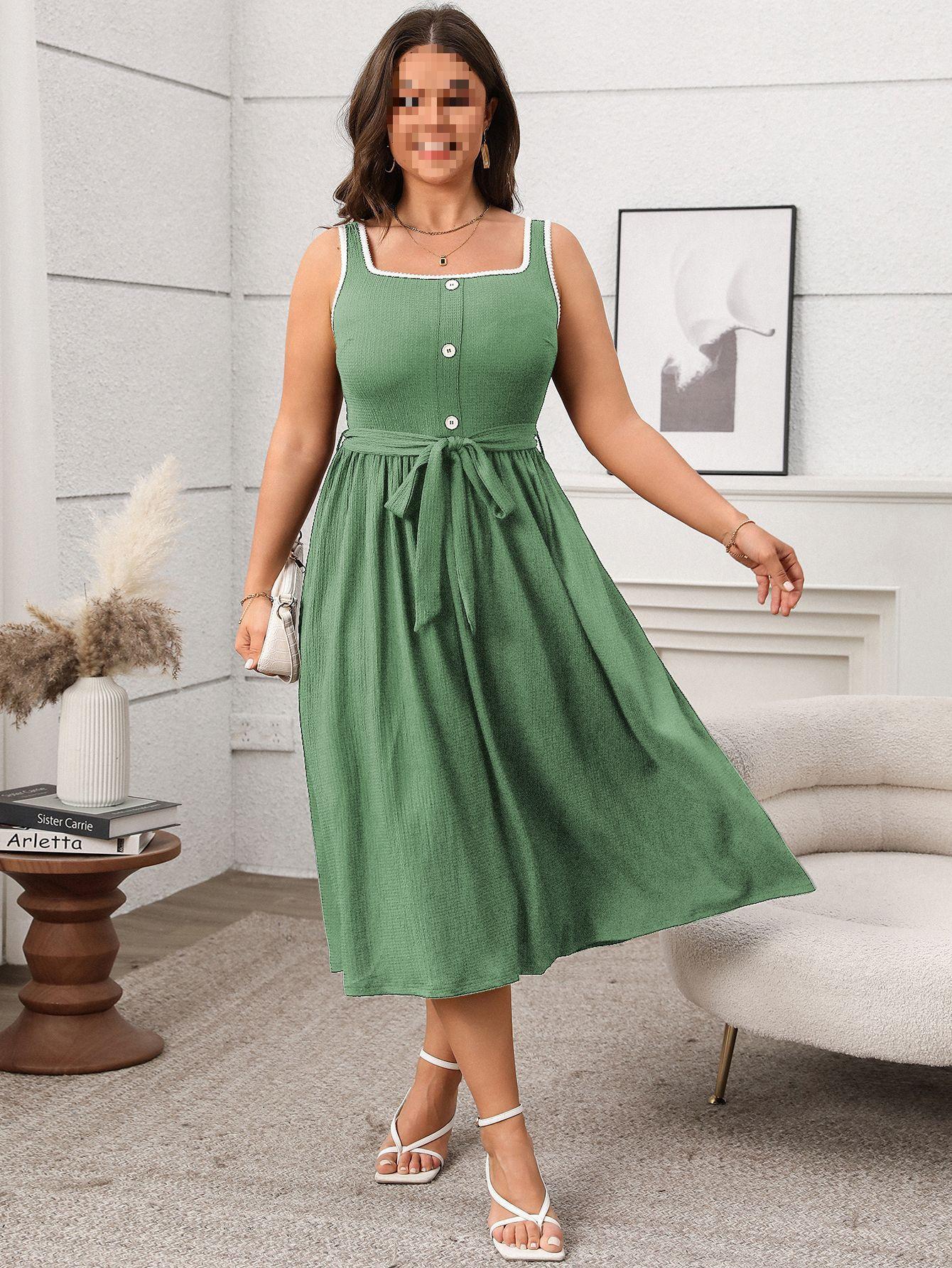 Cross2026 Elegant Spaghetti Strap Backless Dress - Women s Spring Collection 4XL