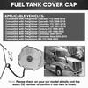 Locking Diesel Fuel Cap Cover Aluminum for Freightliner Cascadia Columbia Century Coronado M2-112 03-37017-002 0334466002