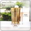 Pure Brass Glass Tumbler with Embossed Design, for Drinking Serving Water, Yoga & Ayurveda, Volume-270 ML, 1 Piece