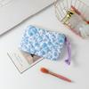 New Plaid Bow Coin Purse Zipper Coin Pouch Women Small Makeup Bag Headphone Data Cable Lipstick Pouch Cute Wallet Cute Purse