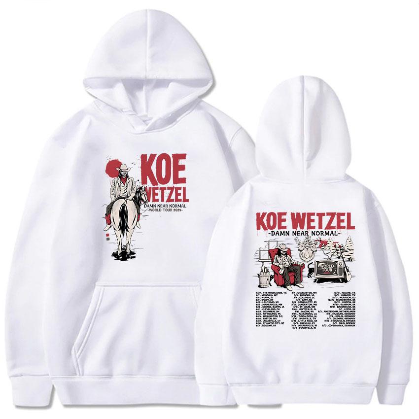 Graphic Clothes Damn Near Normal Tour Koe Wetzel Hoodies Sudaderas Women/Men Winter Hooded Pullovers Casual Fleece Sweatshirts