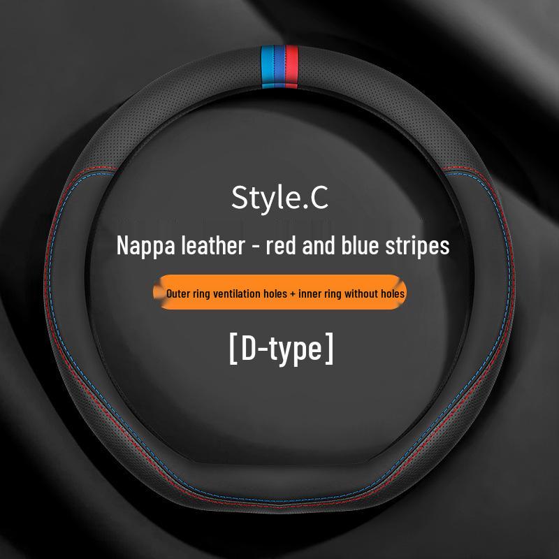 Citroën Versailles C5X Genuine Leather Steering Wheel Cover – All-Season, Universal, Anti-Slip, No-Sew Other