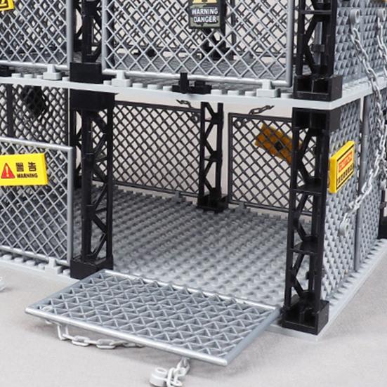 1 Set Double Layers Cage Building Block Toy Educational Closed Prisoner Cage Assembly