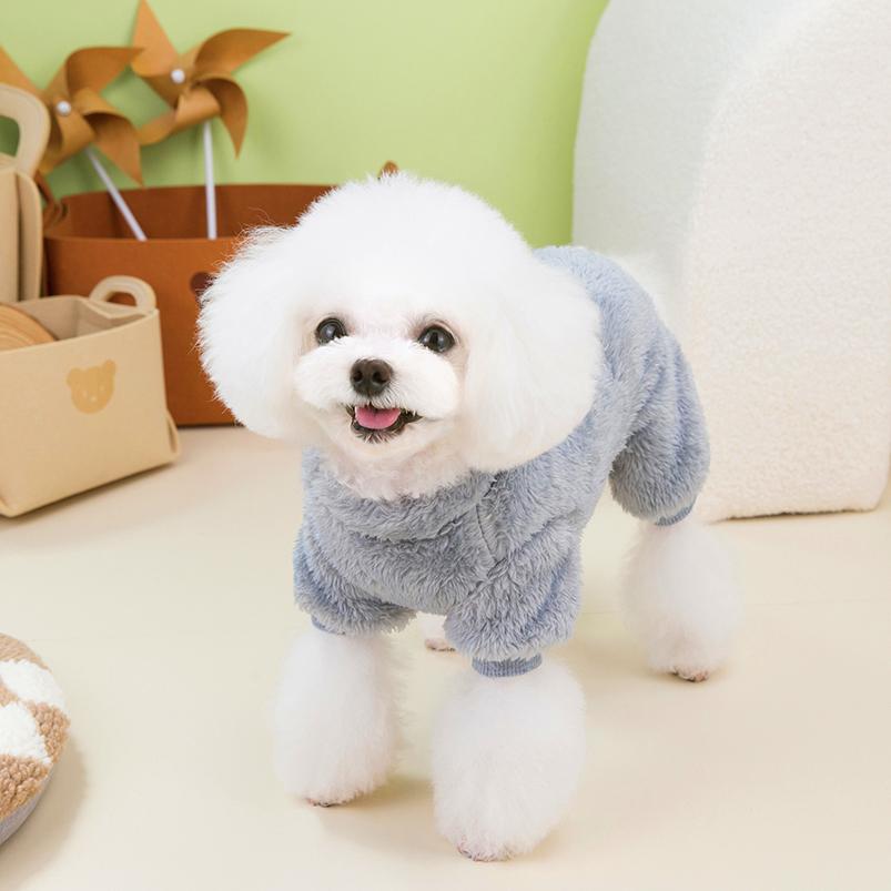 Warm Fleece Pet Overalls Suitable For Small Dogs Cats Jumpsuit Puppy Clothes French Bulldog Chihuahua Pajamas Poodle Outfits Pet Supplies Decor