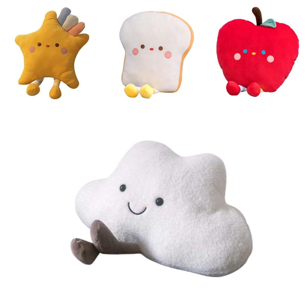 Ultra-soft Crystal Fleece Stuffed Fruit And Bread Plush Toys For Sleeping And Snuggling