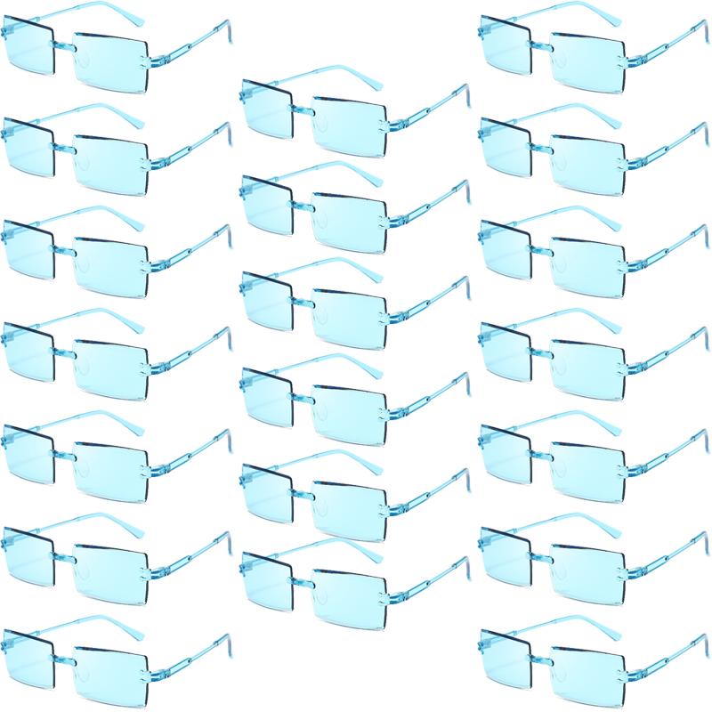 2pcs New Large Frame Square Sunglasses Women Metal Frame Colorful Lens Eyewear  Gradient Design Ladies Snake Decoration Glasses