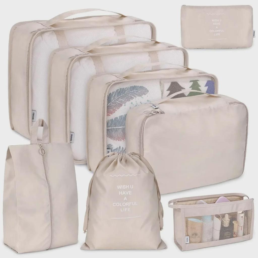 Cross-Border 8-Piece Travel Storage Bag Set for Organized Packing