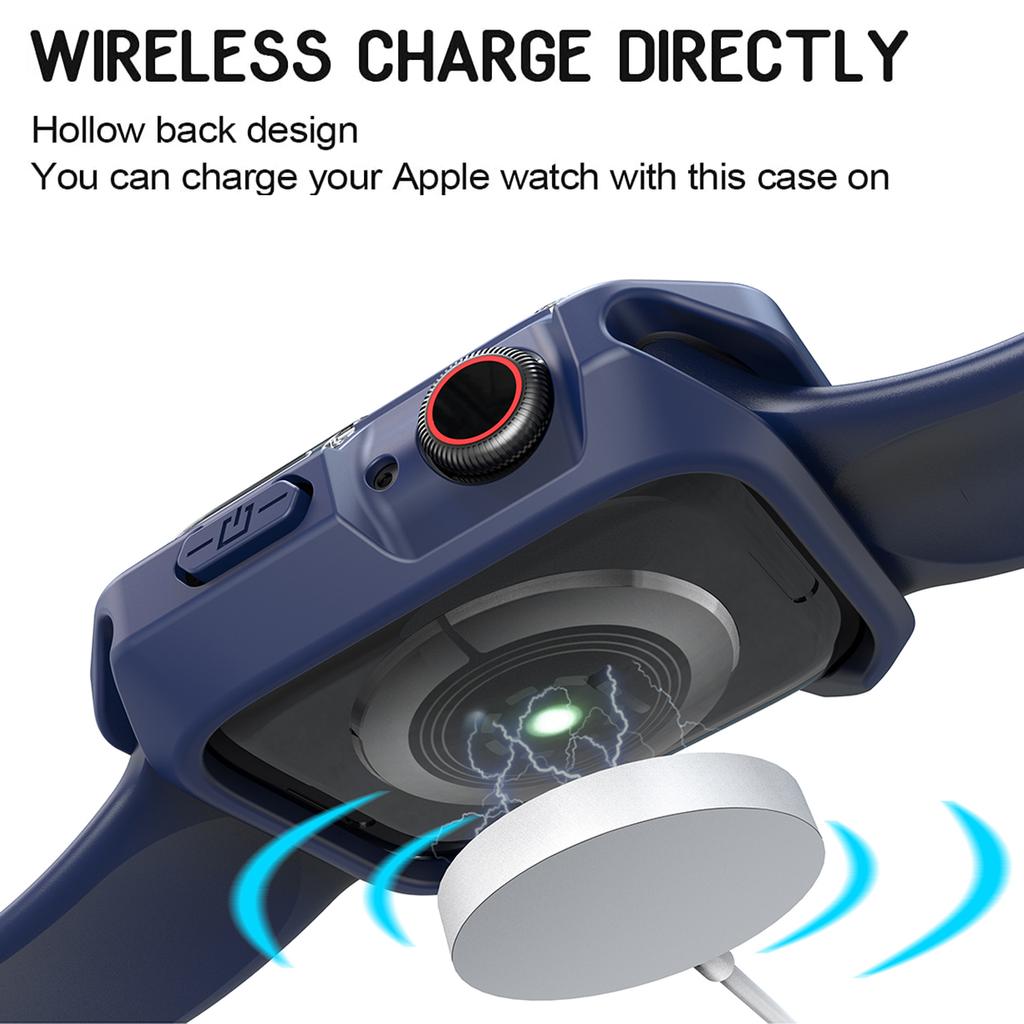 TPU+Transparent PC Cover For Apple Watch ultra2 9 8 7 6 SE 5 4 3 Frame Bumper Shell Screen Protector Case for iWatch 40mm/41mm/42mm/ 44mm/45mm/ 49mm