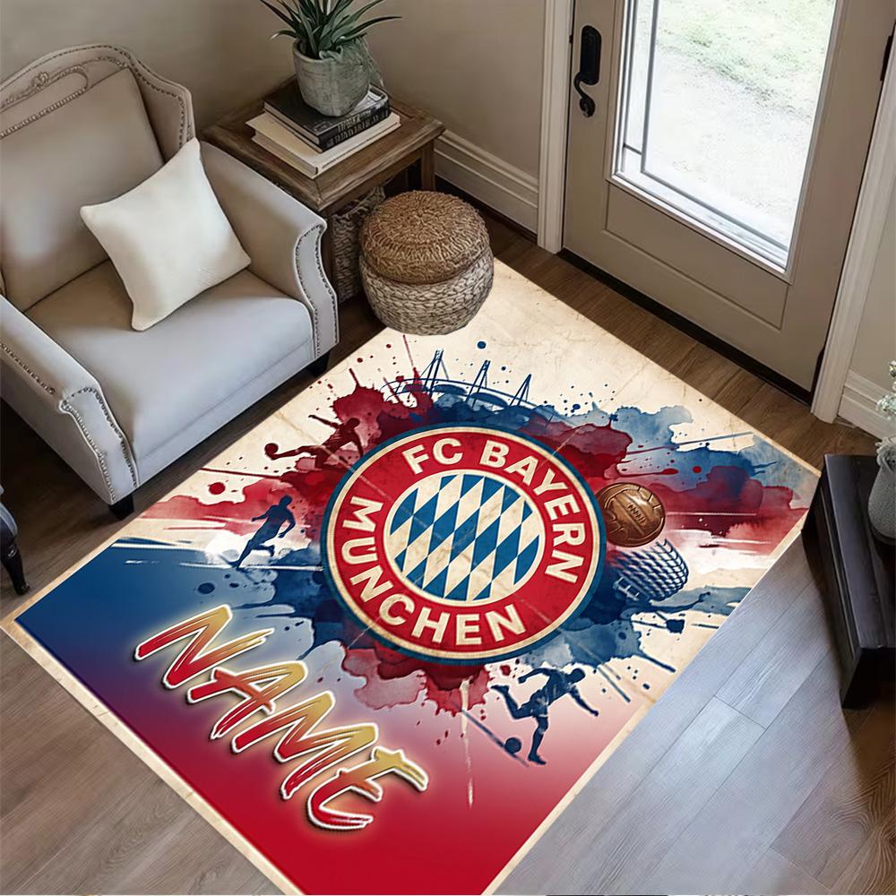 Bayern Munich Soccer Art Carpet Perfect for Entryway Kitchen Decorate Room Outdoor Anti-slip Rug Decorate Offices