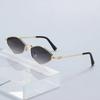 Fashionable Metal Full Frame UV400 Sunglasses Classic Outdoor Street Style Versatile UV Protective Eyewear