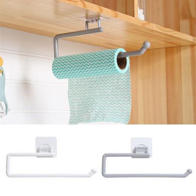 Practical ABS Nail-free Roll Paper Rack Kitchen Paper Roll Holder Tissue Holder Storage