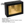 Wooden Matte Black Ornament LED Picture Frame Night Light, Mirror Illusion Infinite Tunnel Tabletop Lamp, Dustproof Gaming Desk Display Case, Dual-Use