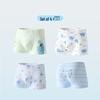 Wide Waist Non-Binding Boys' Pure Cotton Cartoon Boxer Briefs, Antibacterial Crotch, Class A, Four-Corner Design, Primary School Underwear