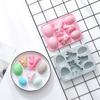 Easter Silicone Baking Mold 4 Egg 3 Bunny Shaped Flexible Non-Stick Cake Mold Chocolate Jelly Ice Cream Dessert Mold