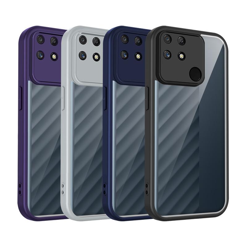 Realme Narzo 50A 4G RMX3430 Case Shockproof Silicone Bumper Clear Back Hard Cover Matte Phone Case for Realme Narzo 50A 4G