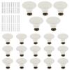 20Pcs Ceramic Knob Set Door Knobs Cabinet Handles Cupboard Drawer Kitchen Bathroom Multipurpose Cupboard Door Pull Handle