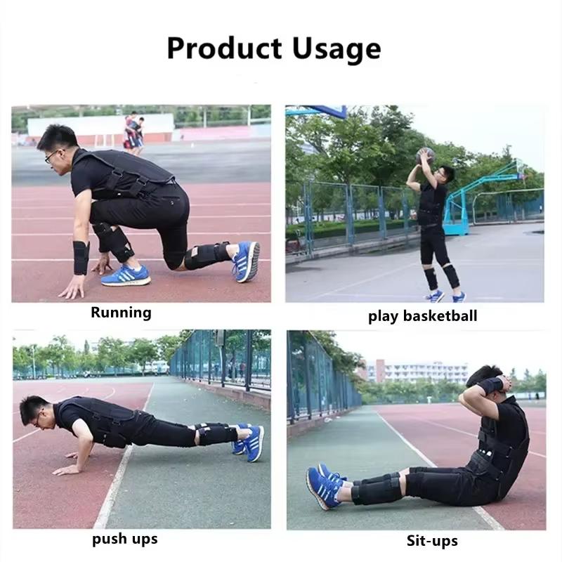 Adjustable Workout Weighted Vest,20KG Training Fitness Weighted Jacket,for Strength Endurance Running,Not Included Steel Plate
