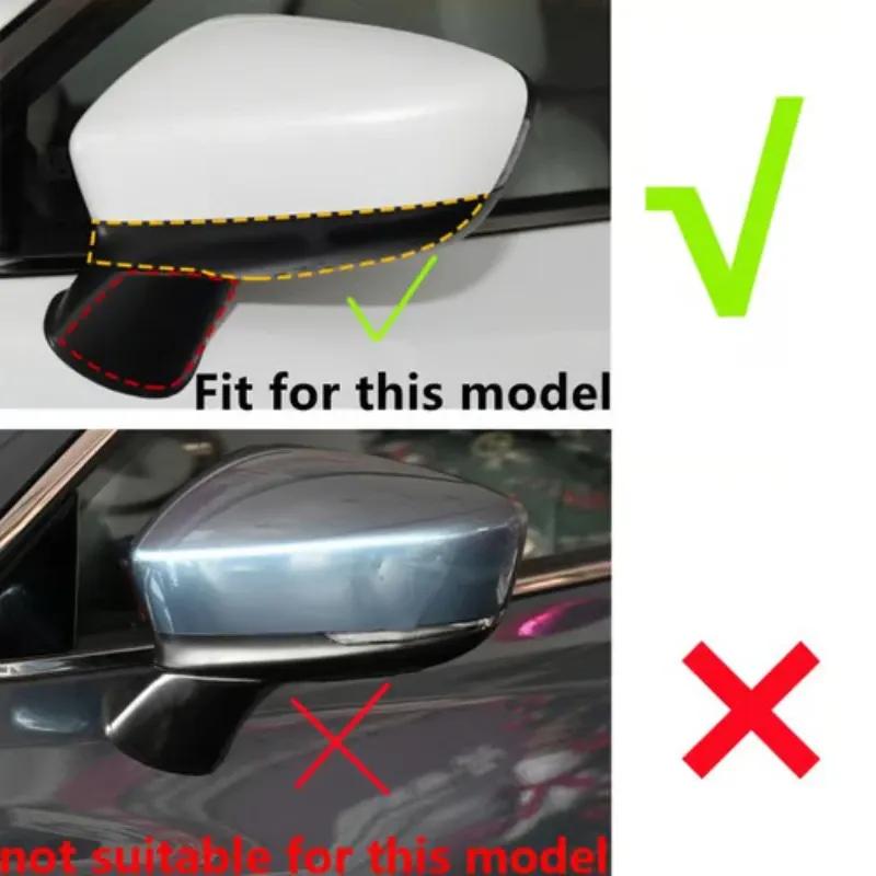 For Mazda 6 Atenza 2014-2017 Car Sticker Rearview Side Mirror Cover Wing Cap Exterior Door Rear View Case Trim Carbon Fiber Look