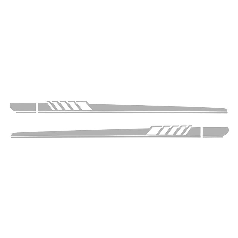 2PCS Racing Car Stripe Stickers Side Sports Decal Auto Car Both Side Door Body Styling Vinyl Decal Sticker Cover Decoration