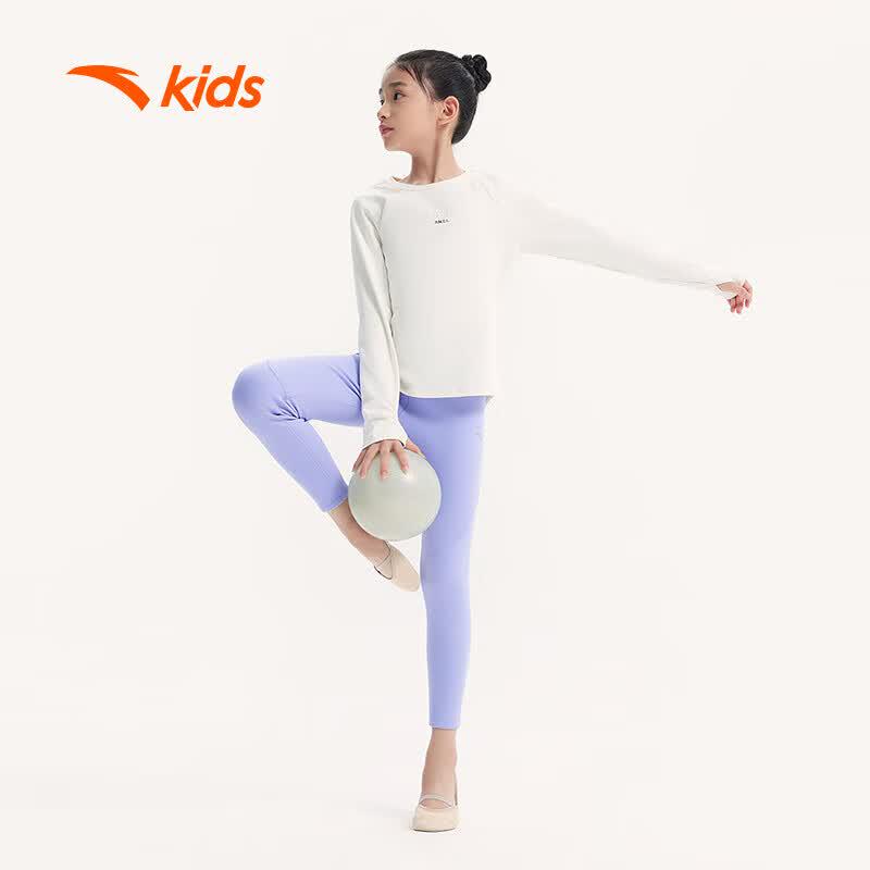 Anta Kids Girls' Fleece-Lined Dance & Casual Leggings