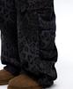 Aleseueseussi Wrinkle Mixed Leopard Cargo Pants - Navy