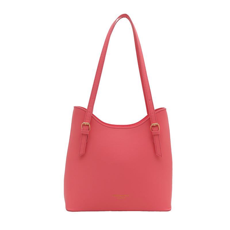 Simple Color Solid Gold Letter Printed Women Casual Tote Bag For Use Daily