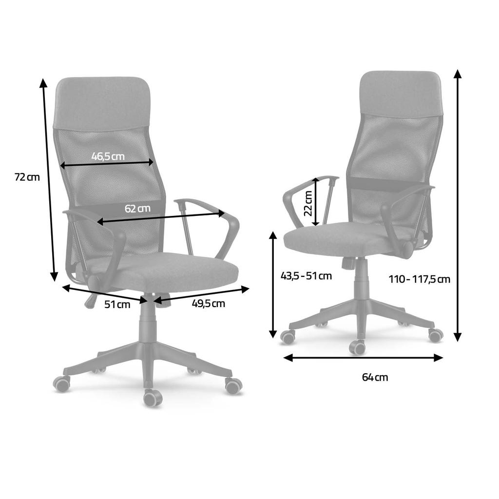 Sofotel Sydney Micro Mesh Office Chair, Dark