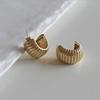 _JJ84 Surgical Steel Gold Bold Glam Hoop Earrings