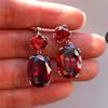 Earrings - Elegant and Fashionable Ladies' Large Diamond Earrings - Earrings