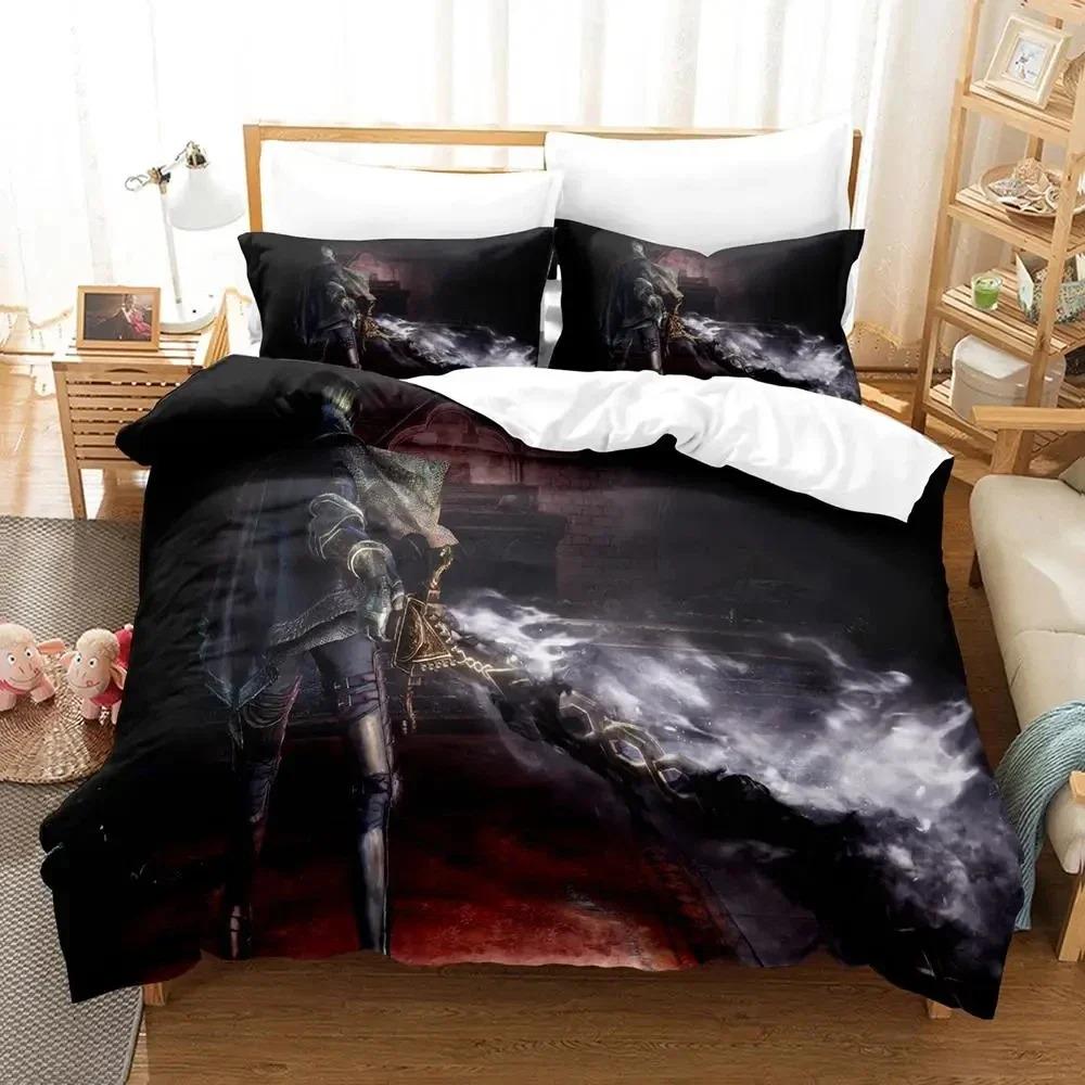 Game Dark Souls Bedding Set Duvet Cover Bed Set Quilt Cover Pillowcase Comforter King Queen Size Boys Adult Bedding Set