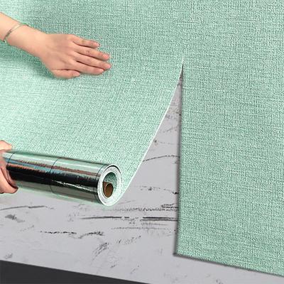 50cmX2.8/10m Linen 3D Foam Wallpaper Self-adhesive PVC Solid Color Thickened Waterproof Background Wall Renovation Wall Stickers