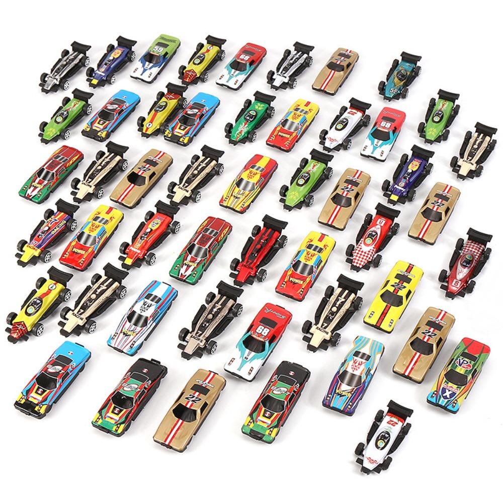 Piccolo set di giocattoli per auto in lega, modello di auto in metallo scorrevole, simulazione di auto a retrocarica, mini modello da corsa, giocattolo per bambini, regalo di compleanno (32pcs)