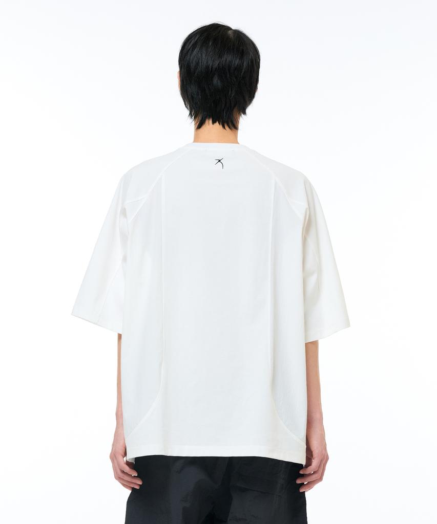 ZENSAI Side Woven Mix Raglan T-Shirt