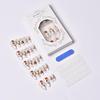 24 Christmas Cat Eye Manicure Tips - Bell, Snowman, Deer Almond Wearable Nails