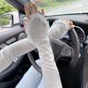 Breathable Sun Protection Sleeves Loose Fit Design Cooling Lace Arm Covers Elastic Trim Comfortable Sunscreen Arm Guards