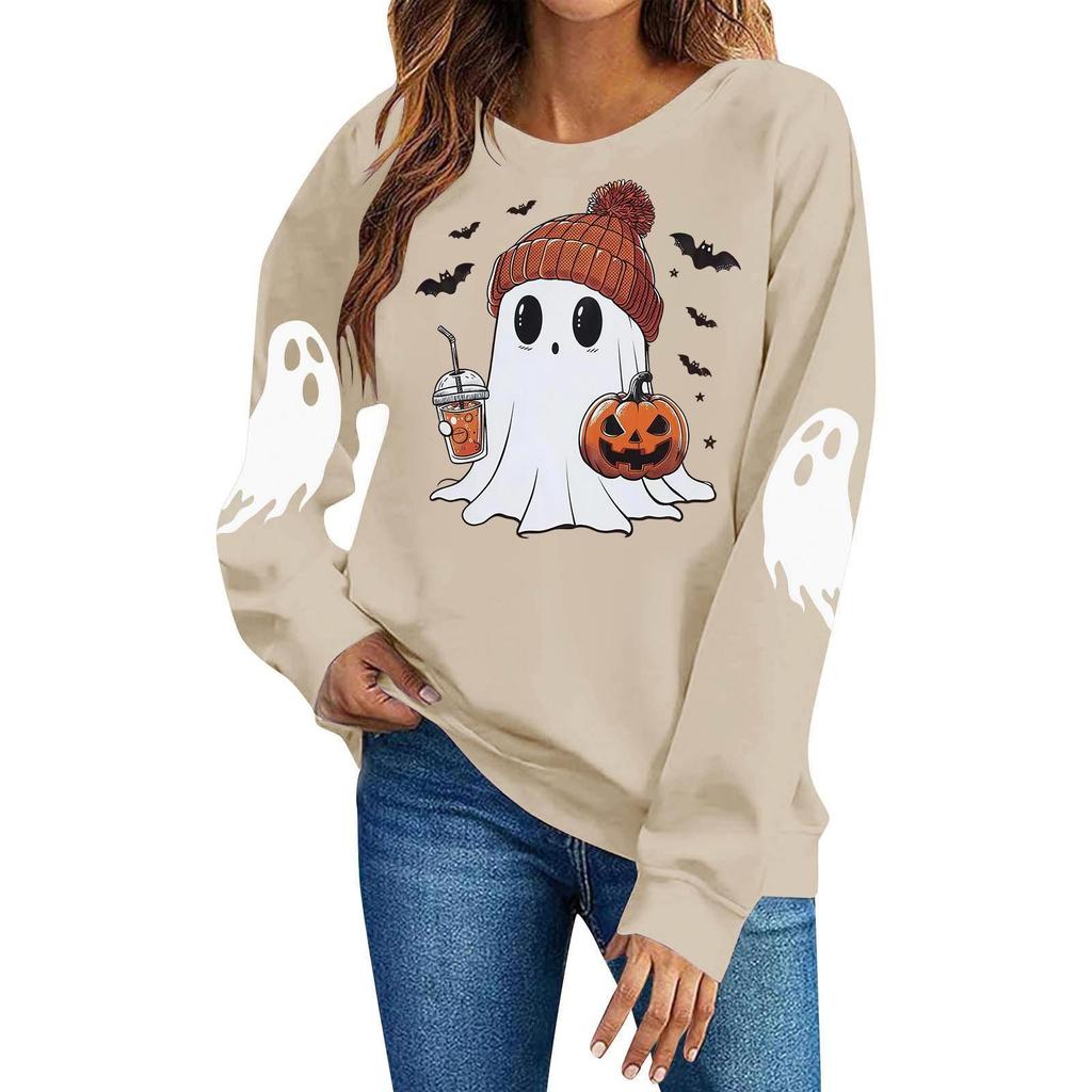 Women's Fashion Casual Halloween Hooded Sweatshirt for Festive Occasions