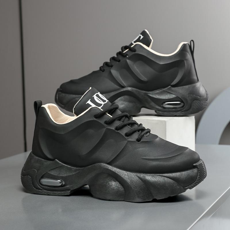 

Spring and Autumn New Exquisite Men s Sneakers Youth Thick soled Height Increasing Sports Running Shoes Zapatos para hombres 44